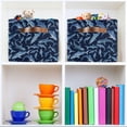 thumbnail image 6 of Yayeee 2 Pack Canvas Storage Basket with Handles for Shelves Fabric Bins Closet Organizer, Watercolor Shark Pattern, 6 of 8
