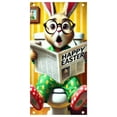thumbnail image 1 of Housse de Porte Lapin de Pâques, Bannières de Rideau de Porte Lapin Rustiques de Printemps pour Porte d'Entrée, Couvre-Porte Décoratifs, Décor de Fond pour Embrasure de Porte pour Porche, Décorations de Fête Extérieures, 1 of 7