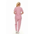 thumbnail image 3 of HEAL+WEAR Soft Stretch Scrub Set 4-Way Stretch V-Neck Top & Cargo Jogger Pants for Women, 3 of 6