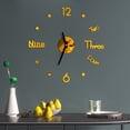thumbnail image 3 of Agiferg DIY Wall Clock 3D Mirror Surface Sticker Home Office Decor Clock, 3 of 4