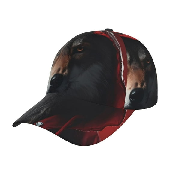 Rateoe Mysterious Hooded Wolf Pattern Men’s Baseball Cap – Adjustable Curved Brim Hat, Soft Cotton Sports Cap for Outdoor, Casual, and Everyday Wear, Comfortable & Breathable