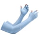 thumbnail image 1 of Guantes de nailon con protección solar y seda helada para mujer, guantes de pantalla táctil de dos dedos, guantes de conducción finos, transpirables y antidesgaste, 1 of 6
