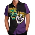 thumbnail image 2 of Ceisia Men's Regular Loose Short-Sleeve Mardi Gras Themed Shirt Carnival Element Print Spring Summer Shirt Gift, 2 of 8