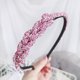 thumbnail image 2 of Sonducket Diadema con tejido de diamantes de imitación, diadema de punto, bandas para el cabello ostentosas, diademas con purpurina, accesorios de estilo Accesorio para el cabello Rosa Sonducket AP010013-01B, 2 of 6