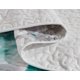 thumbnail image 2 of Luxury Home Collection Juego De Colcha Reversible Acolchada De 3 Piezas King/California King Con Estampado Floral, Color Turquesa, Blanco Y Gris, 2 of 4
