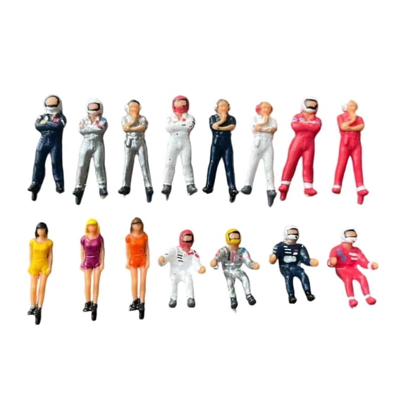 QSTDGVPW 15Pcs 1/87 Scale Miniature Figures Miniature Scene Models DIY Projects Ornaments