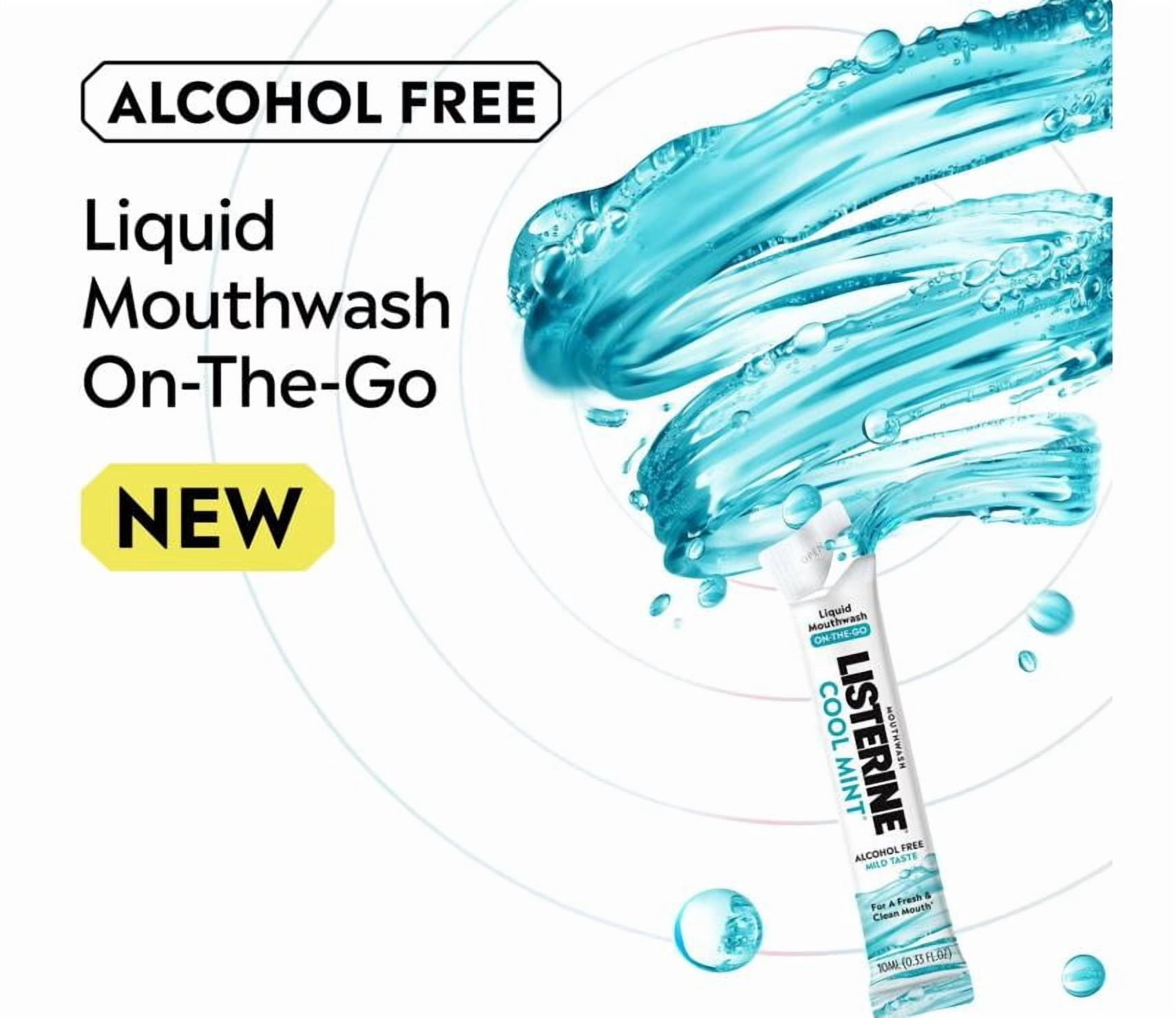 Listerine On-The-Go Cool Mint Mouthwash Sachets, Alcohol Free, 45 ct.