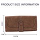 thumbnail image 2 of Cartera de piel sintética con superficie suave y hebilla para mujer, monedero pequeño, billetera grande y larga con hebilla, 2 of 6