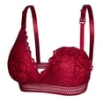 thumbnail image 2 of Women's Lace Nursing Bra Wirefree Padded Breastfeeding Maternity Bralette V Neck Seamless Comfort Push up Bras, 2 of 5