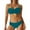 Dark Green, variant on Sexy Suspender Fringed Dance - Flash Cloth Bikini Bra Set with Elastic Waist for Performance