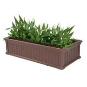 Ktaxon Dark Brown Plastic Beds Planter Middle Box for Outdoor Planting