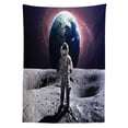 thumbnail image 3 of Ambesonne Space Tablecloth Rectangular Table Cover, Brace Astronaut Cosmos, 60"x84", Grey Magenta, 3 of 4