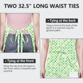 thumbnail image 6 of Green Yellow Checkerboard Checkered Pattern Apron-Garden Aprons for Women with Pockets-Cotton Linen Waterproof Kitchen Cooking Gardening Aprons Adjustable for Kitchen,Cooking,BBQ and Salon 33x27 Inch, 6 of 7