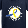 thumbnail image 4 of Inktastic World Down Syndrome Day with Yellow and Blue Ribbon Youth T-Shirt, 4 of 5