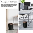 thumbnail image 3 of Home Zone Living 2.3 gal Small Plastic Trash Can Combo, Round Wastebasket with Open Top, Green, 2 Pack, 3 of 9