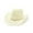 Light Yellow, variant on Western Cowboy Hat Wide Brim Shapeable Panama Straw Hat Summer Beach Sun Hat Outdoor Travel Cap with Chin Strap,Color:White