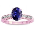 thumbnail image 3 of Star K � Oval 8x6 Genuine Iolite Channel Set Engagement Promise Ring, 3 of 9