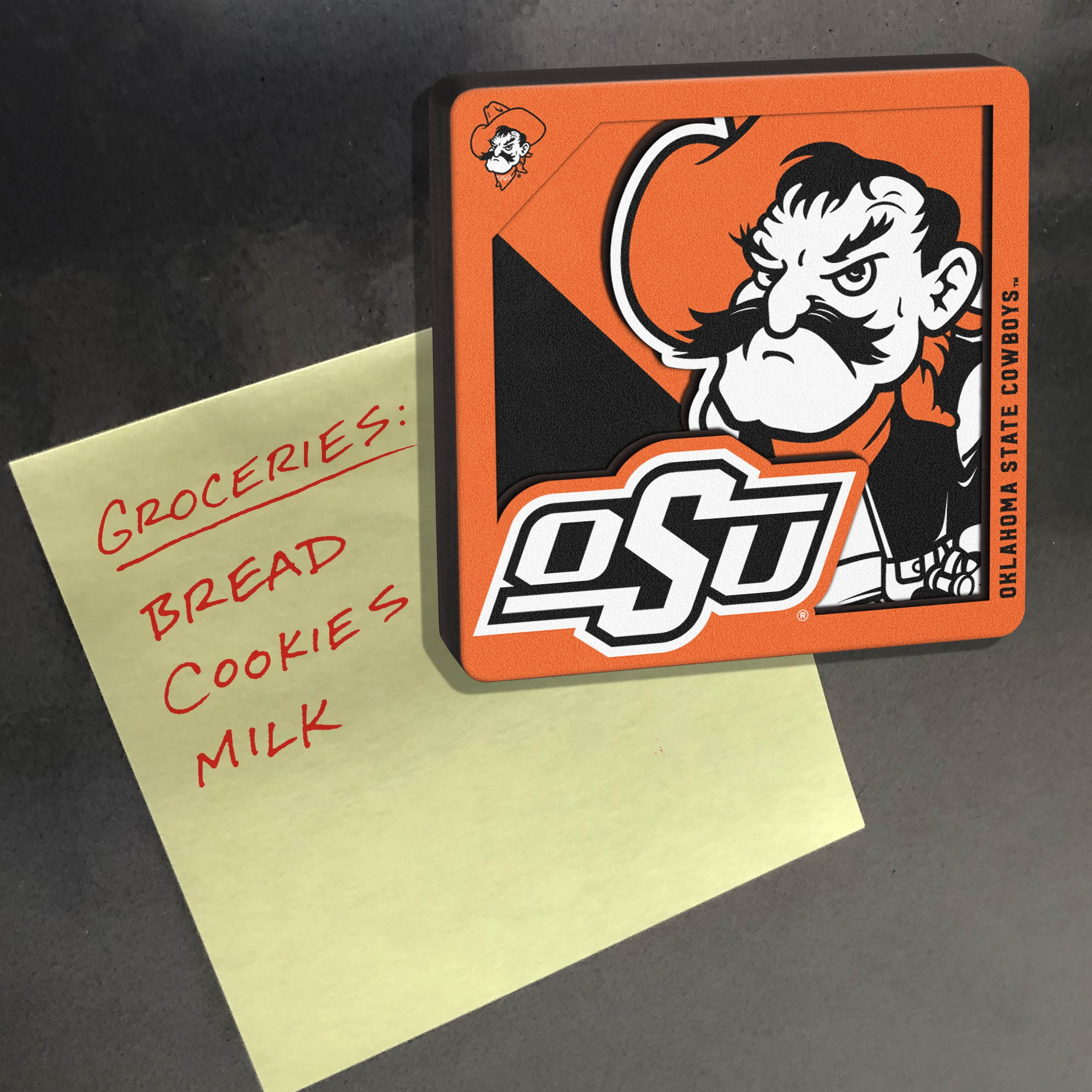YouTheFan NCAA Oklahoma State Cowboys 3D Logo Series Magnet