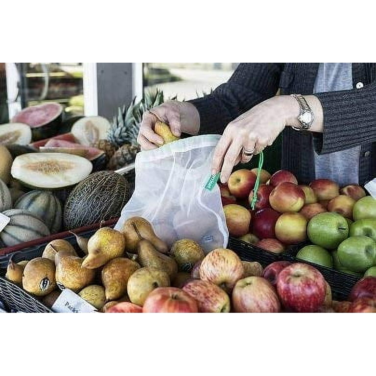 Carrinet Veggio Reusable Produce Grocery Net DrawString Bags made