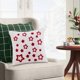 thumbnail image 4 of Puntoco Almohada navideña Cojines navideños decorativos Cojines de menta Decoraciones navideñas rojas y blancas Linda almohada de peluche Funda de cojín decorativa navideña, 4 of 5