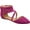 Purple, variant on Womens Marlee Back Heel Zip Pointed Toe Cage Flats