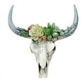 thumbnail image 3 of TOP! Resin Cow Skull Wall Hanging Decor Flower Nursery Ornament with S, 3 of 3