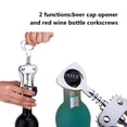 thumbnail image 4 of Abridor de botellas, sacacorchos de lujo con tapón, juego para camareros entusiastas del vino, anclajes de manga, acero inoxidable, 4 of 5