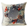 thumbnail image 1 of Fundas de almohada navideñas para el día de la nieve, 40/45/50cm, corona de Adviento, adornos de bolas de árbol, funda de almohada para sofá, decoración del hogar, 1 of 4