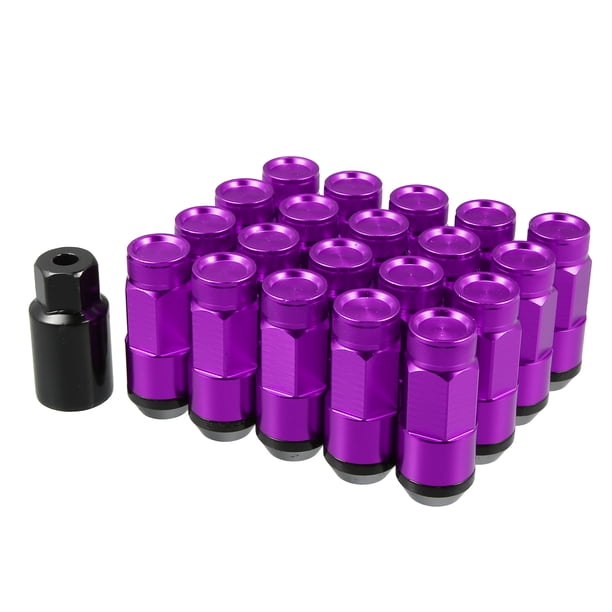 M12x1.5 Coche Rueda Extremo Tuerca Extremo cerrado 54mm Tornillo - 21 uds Púrpura