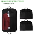 thumbnail image 6 of Garment Bag Closet Suit Long Dress Hanging Carrier Dust-proof Non-woven Fabric Protector Reusable Portable Suitcase Organizing Black, 6 of 9
