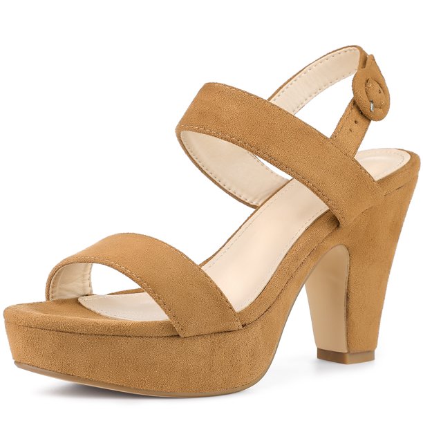 Sandalias de tacón cuadrado Perphy con tira trasera y plataforma