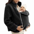 thumbnail image 4 of Maternity Winter Coat | 2-In-1 Zip-Up | Fall Winter Fleece Sweatshirt Warm Kids Carrier Jacket | for Daily Wear, 4 of 9