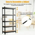 thumbnail image 6 of Costway 4 PCS 5-Tier Metal Storage Shelves 60'' Garage Rack, 6 of 12