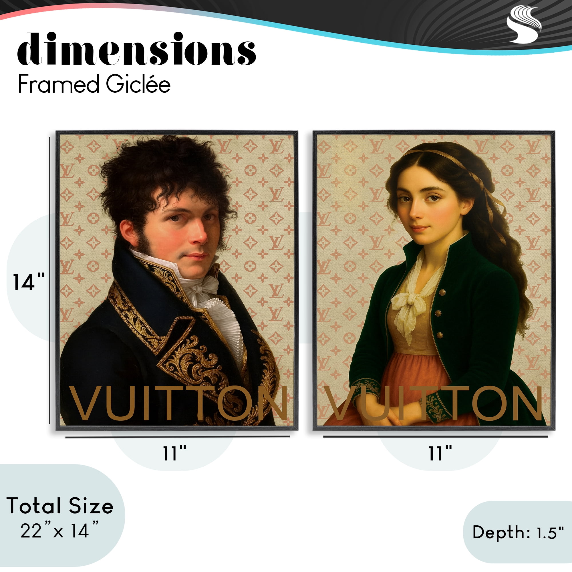 Stupell Industries Glam Fashion Models in Spring 2 Piece Black Framed Giclee Art Set, design by Grotto Studios