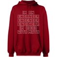 thumbnail image 2 of OXI Hoodie Sweatshirt - Im An Enganeer Good With Math, Basic Casual Hoodie for Men's and Women Fleece Hoodie Long Sleeve - Antiquee Cherry Small, 2 of 3