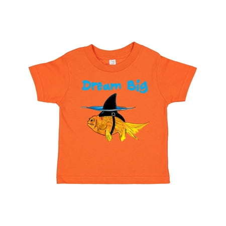 

Inktastic Dream Big Cute Goldfish with Shark Fin Gift Toddler Boy or Toddler Girl T-Shirt