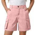thumbnail image 2 of Odeerbi Kids Boys Girls Cargo Shorts Solid Color School Uniform Shorts with Pockets, 2 of 7