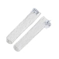 thumbnail image 6 of Wlynlyn Girls Knee High Socks Thigh High Stockings with Bow Tights Hollow Knit Bow Preppy Uniform Calf Socks(7-8 Years,Gray), 6 of 8