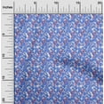 thumbnail image 2 of oneOone Rayon Medium Blue Fabric Florals Craft Projects Decor Fabric Printed By The Yard 56 Inch Wide, 2 of 4