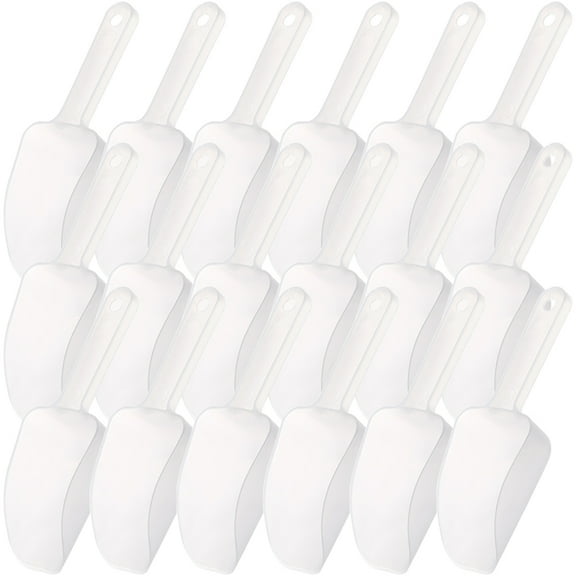 20 Pcs Cereal Spoon Plastic Ice Scoop Shovel Container for Freezer Flour Scooper