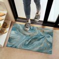 thumbnail image 2 of Blue Gold Marble Pattern Door Rugs,Washable Non Slip Door Mats Indoor,Decorative Door Mats,Entry Mat Indoor for Entrance,Bedroom,Kitchen,Bathroom,16"x24", 2 of 6