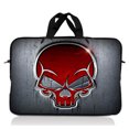 thumbnail image 1 of LSS Laptop Sleeve Bag 10.2 Inch Silver Red Skull Neoprene Case, 1 of 1