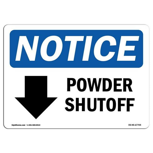 SignMission OS-NS-A-710-L-17744 7 x 10 Po Panneau d'Affichage OSHA - Flèche d'Arrêt d'Alimentation