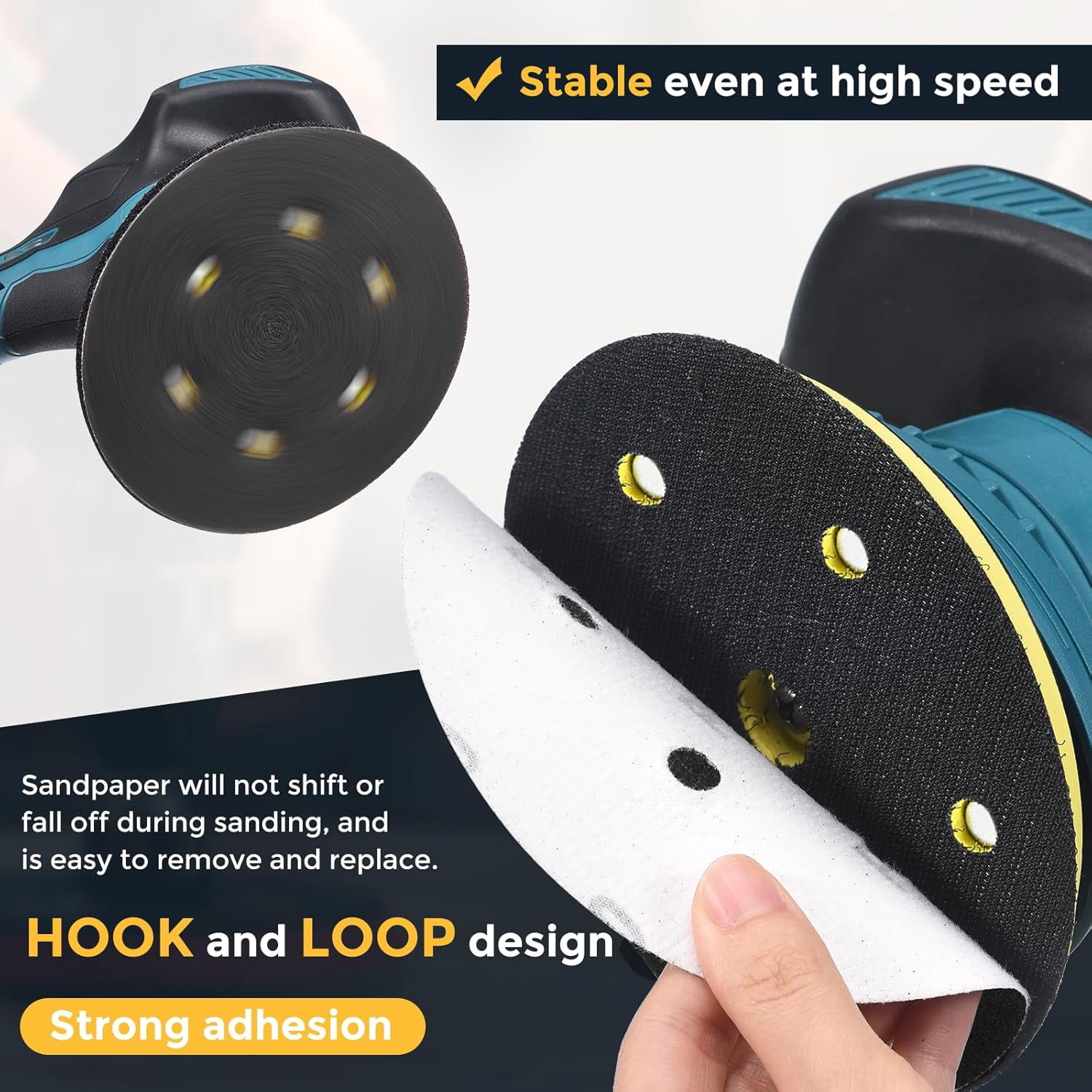 FRKSMD-30 Pcs 5 Inch Sanding Disc 8 Hole 2500 Grit Hook and Loop Sandpaper Orbital Sander Pads for Woodworking, Metal, Automotive Grinding and Polishing, Silicon Carbide