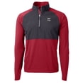 thumbnail image 2 of Men's Cutter & Buck  Cardinal Arkansas Razorbacks Alumni Logo Adapt Eco Knit Hybrid Recycled Quarter-Zip Pullover Top, 2 of 3