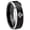 Black 2 Tone Beveled Edge, variant on Freemason Masonic Concave Black Tungsten Men Ring 10MM