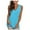 Blue, variant on Tops for Women Casual Solid V-Neck Gradient Sleeveness Tops Loose Blouses Summer Sale