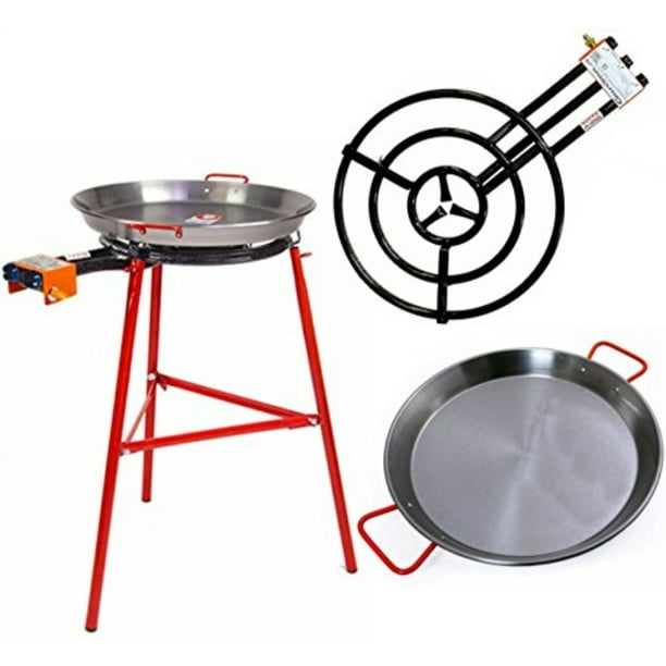 paella pan + paella burner and stand set complete paella kit for up to 22 servings Walmart