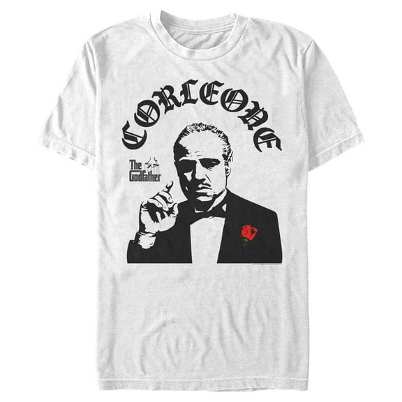 Men's The Godfather Corleone Classic Boss Graphic Tee White Large