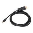 thumbnail image 1 of Cable tipo C a DisplayPort 4K HD chapado en oro que evita interferencias, cable tipo C a DP de 10 Gbps para TV, proyector, PC, 5,9 pies, 1 of 12